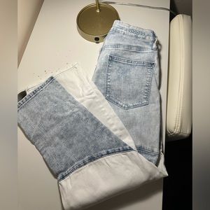 Vigoss Patchwork Straight Jeans - Size 28